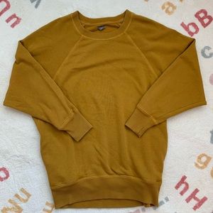 Aerie crewneck sweatshirt with pockets mustard yellow